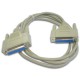 Cordon null modem SUBD25 femelle / femelle 2m