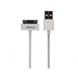 Cordon Usb A mâle vers Apple 30 Broches mâle 1m blanc