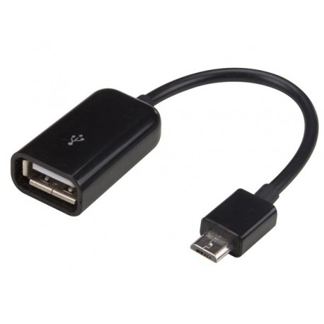 Cordon OTG Usb A femelle vers Micro Usb mâle 0.1m