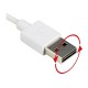 Cordon Usb A réversible mâle vers Lightning blanc 2m