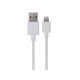 Cordon Usb A réversible mâle vers Lightning blanc 2m