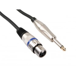 Câble audio XLR femelle, jack 6.35mm mâle 3m