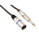 Câble audio XLR mâle, jack 6.35mm mâle 1.5m