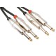 Cordon audio double jack 6.35mm 5m