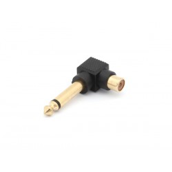 Adaptateur RCA femelle vers jack 6.35 mm mâle coudé