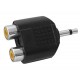 Adaptateur double RCA femelle vers jack 3.5 mm mâle mono