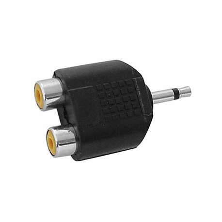 Adaptateur double RCA femelle vers jack 3.5 mm mâle mono