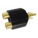 Adaptateur double RCA femelle, RCA mâle