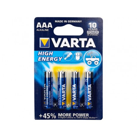 Pile AAA 1.5V Alcaline Varta par 4