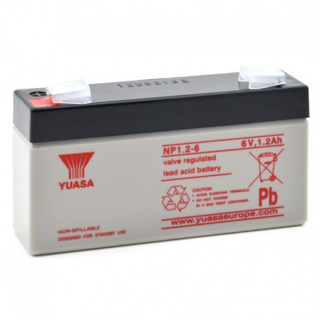 Batterie plomb 6V 1.2Ah Yuasa 97 X 25 X 54,5