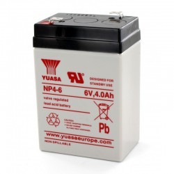 Batterie plomb 6V 4Ah Yuasa 70 X 47 X 105,5