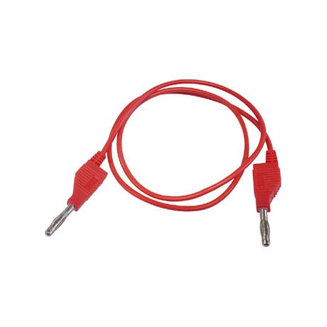 Cordon de mesure avec fiche banane 4mm Rouge 1m