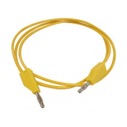 Cordon de mesure avec fiche banane 4mm jaune 1m