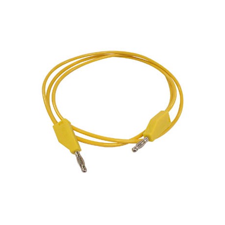 Cordon de mesure avec fiche banane 4mm jaune 1m