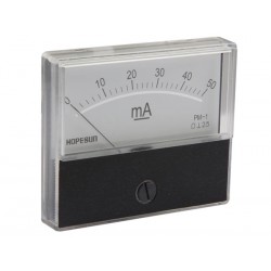 Ampèremètre 50mA CC analogique 70 x 60mm