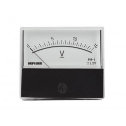 Voltmètre 15 V CC 70 x 60mm analogique de tableau