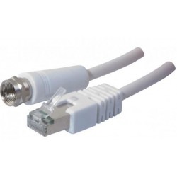 Cordon antenne 1.5m Fiche F, RJ45 mâle