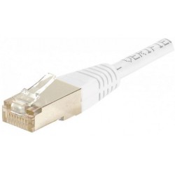 Cordon RJ45 0.5m Cat6 blindé F/UTP blanc