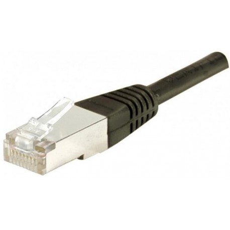 Cordon RJ45 0.5m Cat6 blindé F/UTP noir