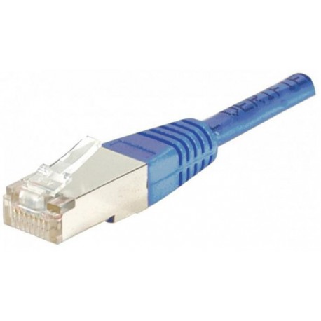 Cordon RJ45 1m Cat6 blindé F/UTP bleu