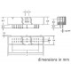 Embase mâle HE-10 au pas de 2.54mm