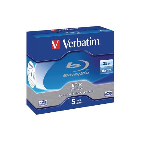 Pack de 5 Blu Ray R/W 25 GB Verbatim