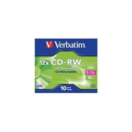 Pack de 10 CD-RW 700 Mo Verbatim