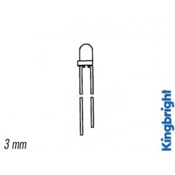 Led 3mm standard diffusant