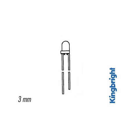 Led 3mm standard diffusant