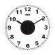 Horloge murale 35 cm transparente en verre