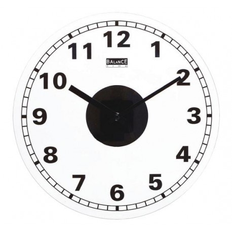 Horloge murale 35 cm transparente en verre