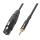 Cordon audio stéréo XLR femelle, jack 3.5mm mâle 0.5m