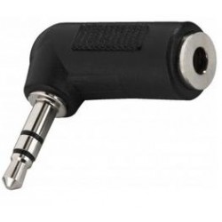 Adaptateur coudé jack 3.5mm femelle/mâle