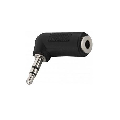 Adaptateur coudé jack 3.5mm femelle/mâle