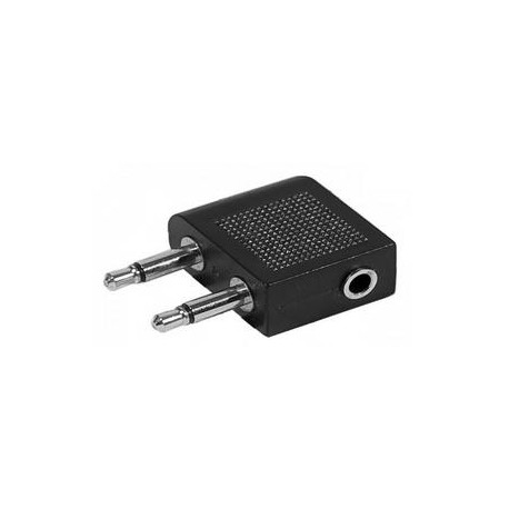 Adaptateur avion 2x jack 3.5mm mono vers 3.5mm stéréo