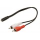 Adaptateur double RCA mâle vers jack 3.5 mm femelle