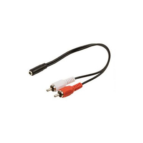 Adaptateur double RCA mâle vers jack 3.5 mm femelle