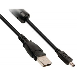 Cordon USB A mâle / Minolta mâle 8 broches 2m