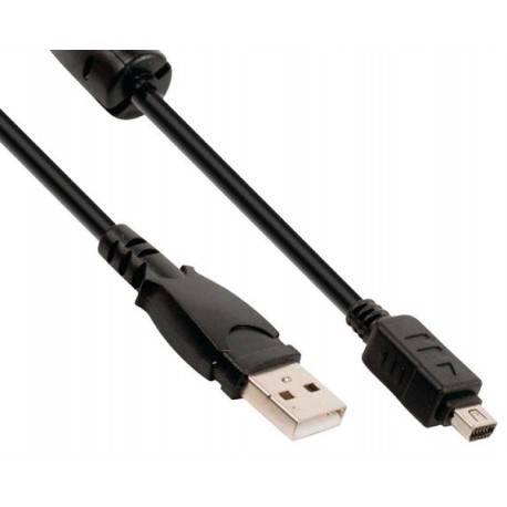 Cordon USB A mâle / Olympus mâle 12 broches 2m