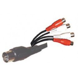 Adaptateur Din 5 broches mâle/4 RCA femelle