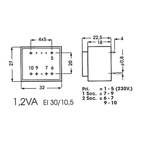 Transformateur moulé 1.2VA
