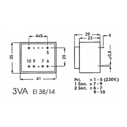 Transformateur moulé 3VA