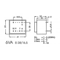 Transformateur moulé 6VA