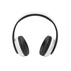 Casque stéréo avec micro Bluetooth, blanc