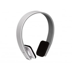 Casque stéréo compact avec micro Bluetooth, blanc