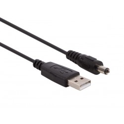 Cordon Usb A mâle vers fiche CC 2.5X5.5mm mâle