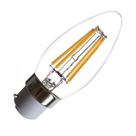 Ampoule Led 4W 380lm flamme B22 blanc chaud