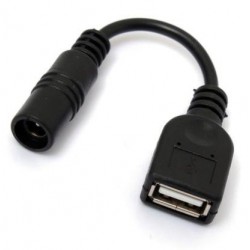 Cordon Usb femelle vers fiche CC 2.1X5.5mm femelle