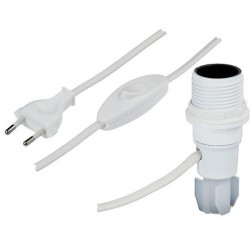 Adaptateur bouteille E14 avec interrupteur blanc