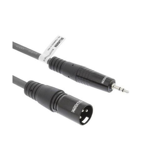 Cordon audio stéréo XLR mâle, jack 3.5mm mâle 1.5m